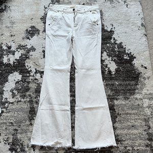 Free People Flare White Jeans